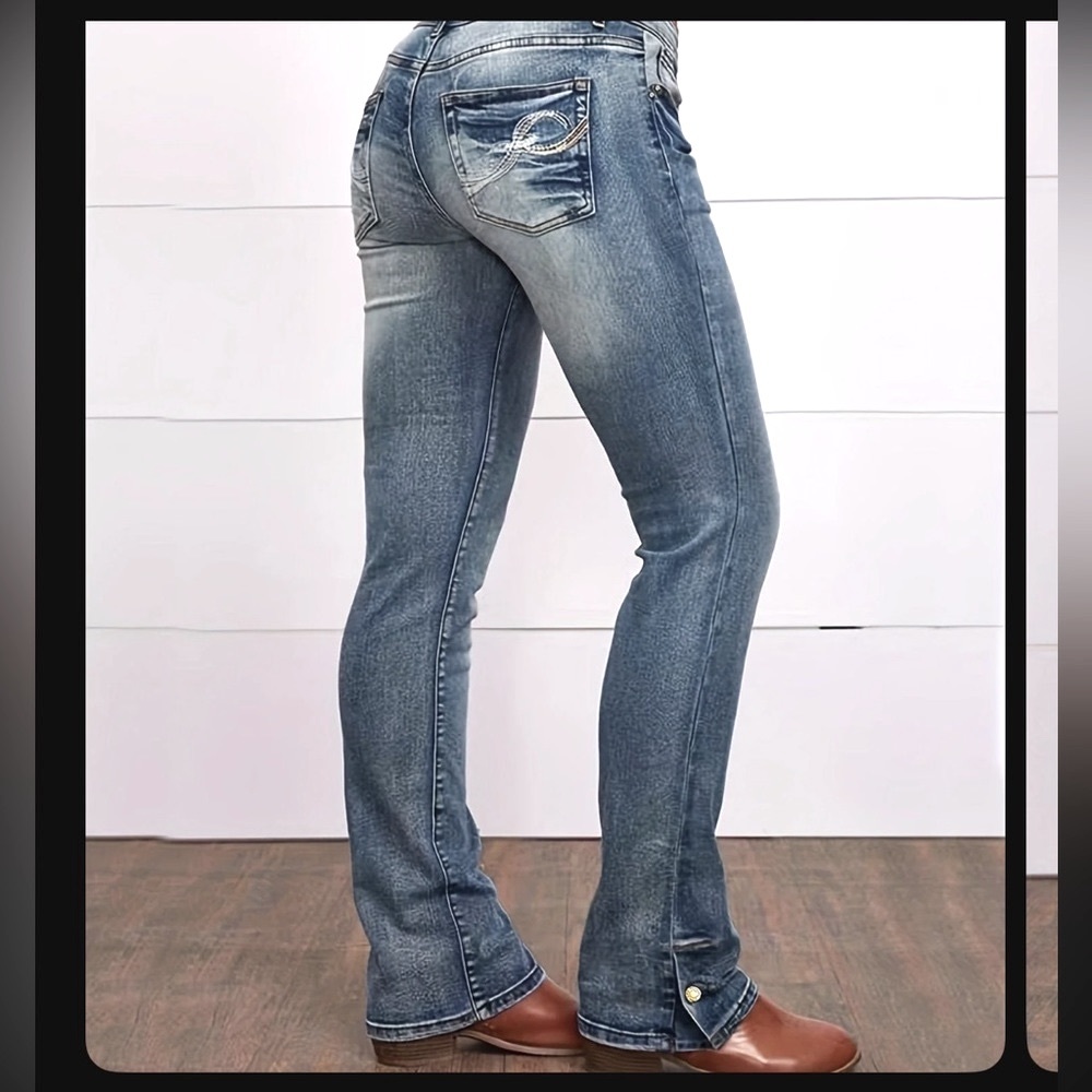 Vintage Embroidered Patchwork Jeans